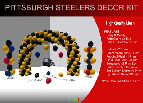 Second Life Marketplace - Pittsburgh Steelers Decor Kit